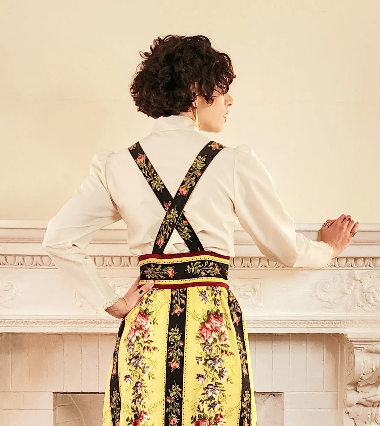 1970s Boho Ensemble of Shirt, Hot Pants-Shorts and Split Front Skirt by New Dimension/S