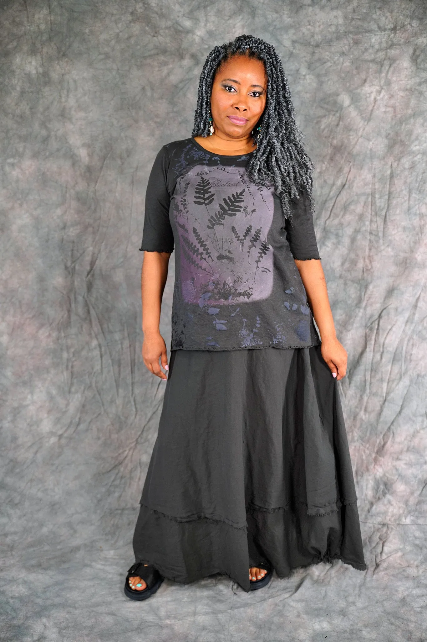 4186-2 Silhouette Skirt Faded Iron