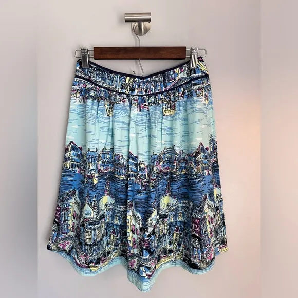 52 Conversations by Anthropologie - Colloquial A-Line Venice Skirt - Size 2P