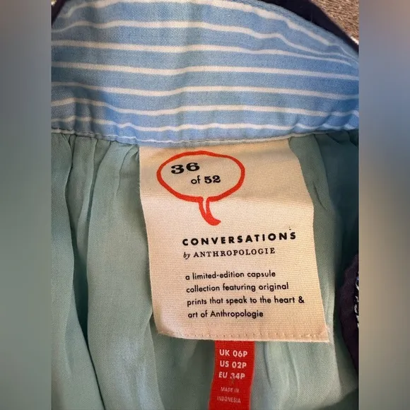 52 Conversations by Anthropologie - Colloquial A-Line Venice Skirt - Size 2P