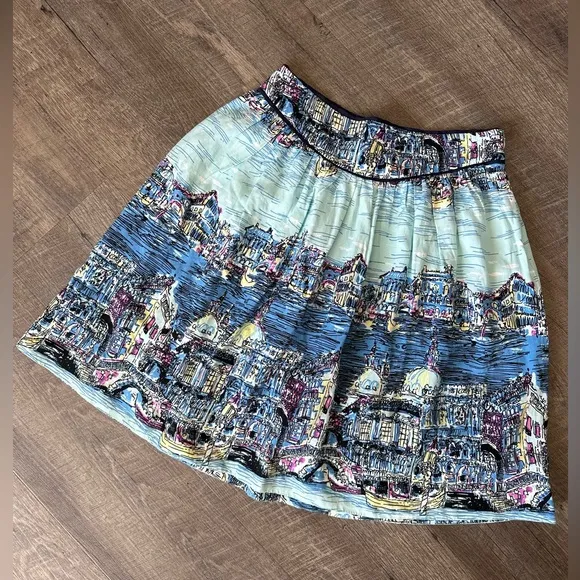 52 Conversations by Anthropologie - Colloquial A-Line Venice Skirt - Size 2P