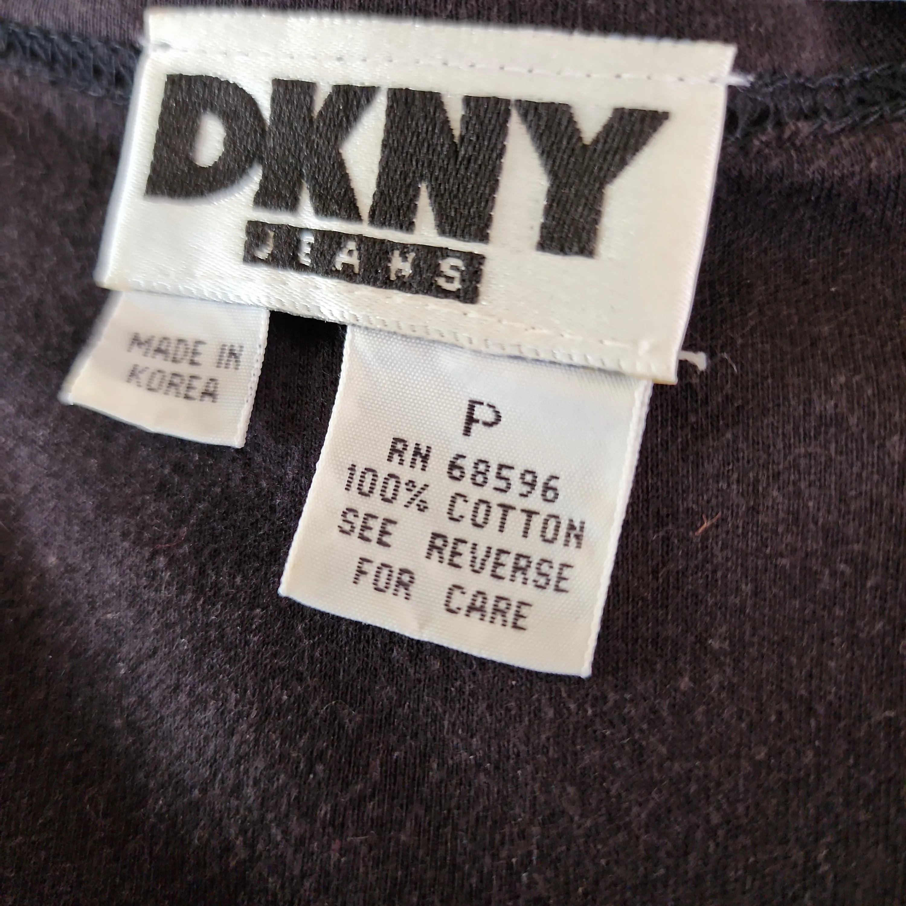 90s Black Cotton Sun Dress by DKNY Jeans Sleeveless