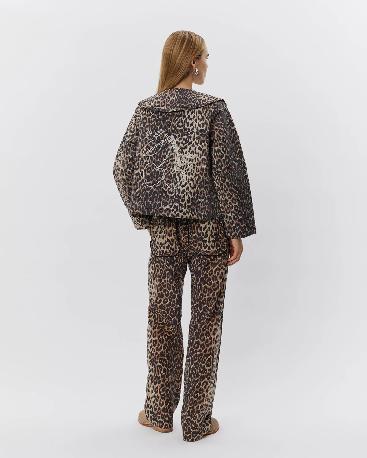 ABIGAILESW TROUSERS - Leopard