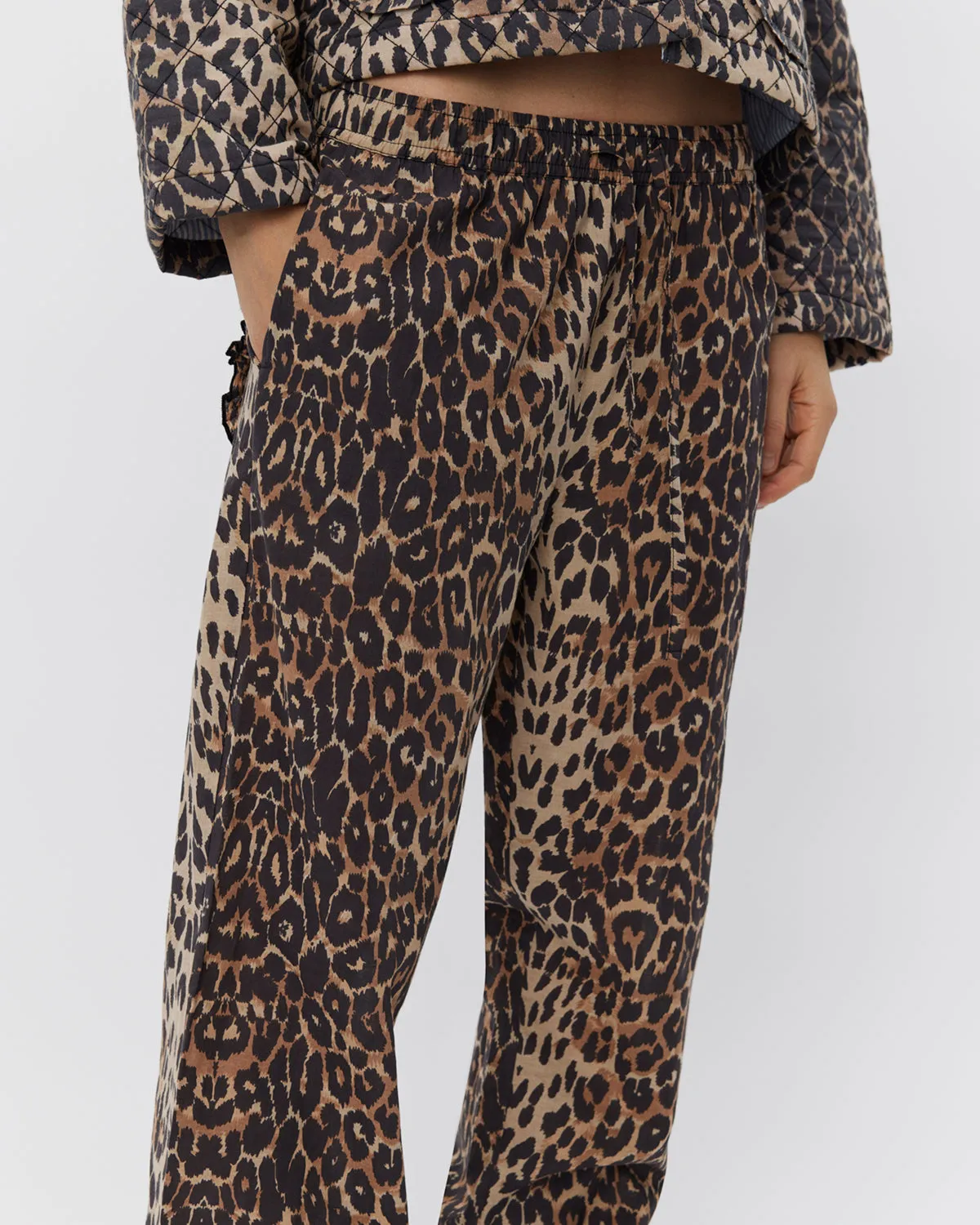 ABIGAILESW TROUSERS - Leopard