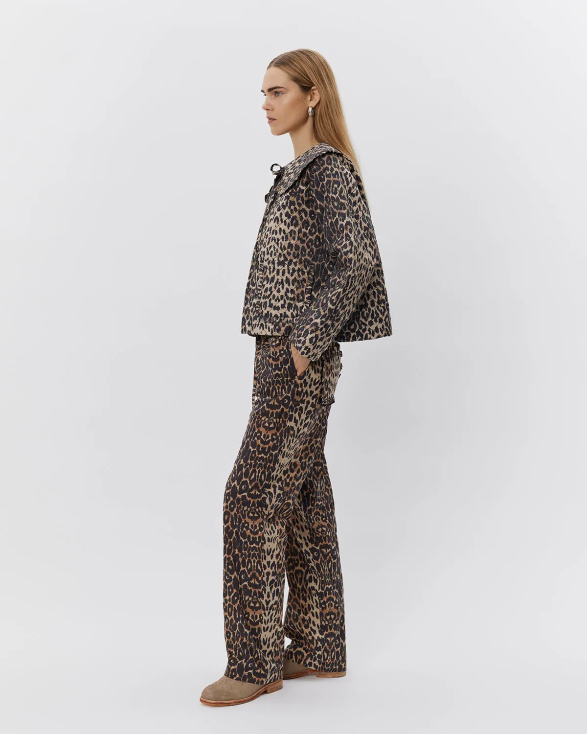 ABIGAILESW TROUSERS - Leopard