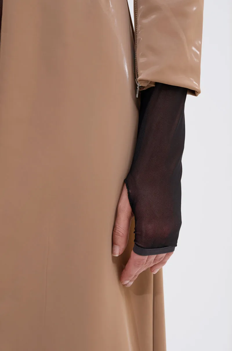 AFTER HOURS LIQUID VELVET TRENCH