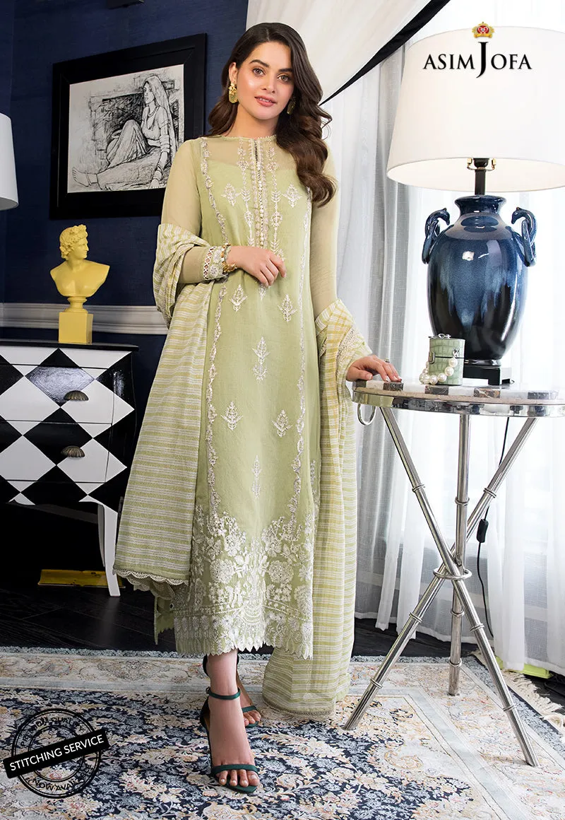 AJIM-10 Asim Jofa The Iqra & Minal Edit Winter Collection 2022 | Unstitched Embroidered Cotton Suits