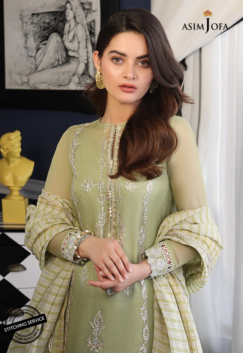 AJIM-10 Asim Jofa The Iqra & Minal Edit Winter Collection 2022 | Unstitched Embroidered Cotton Suits