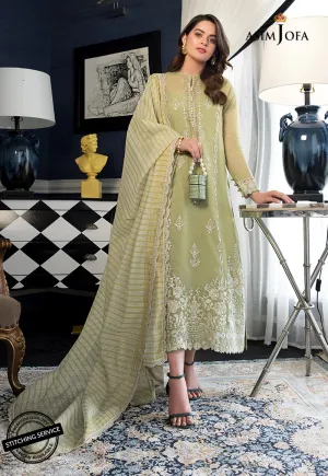 AJIM-10 Asim Jofa The Iqra & Minal Edit Winter Collection 2022 | Unstitched Embroidered Cotton Suits