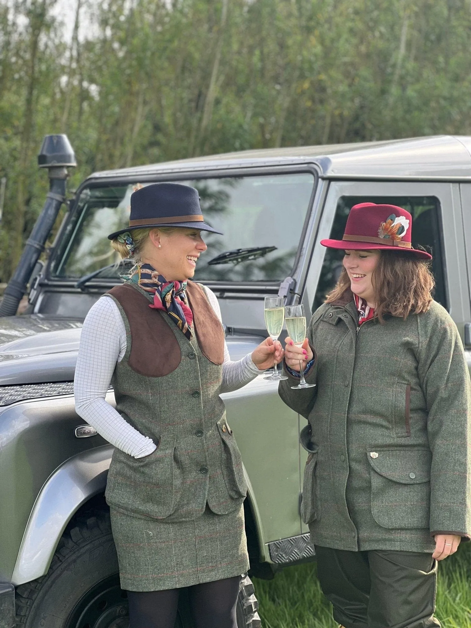 Alan Paine Women's Combrook Tweed Skirt Heath
