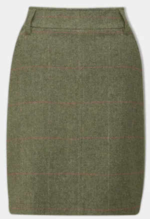Alan Paine Women's Combrook Tweed Skirt Heath