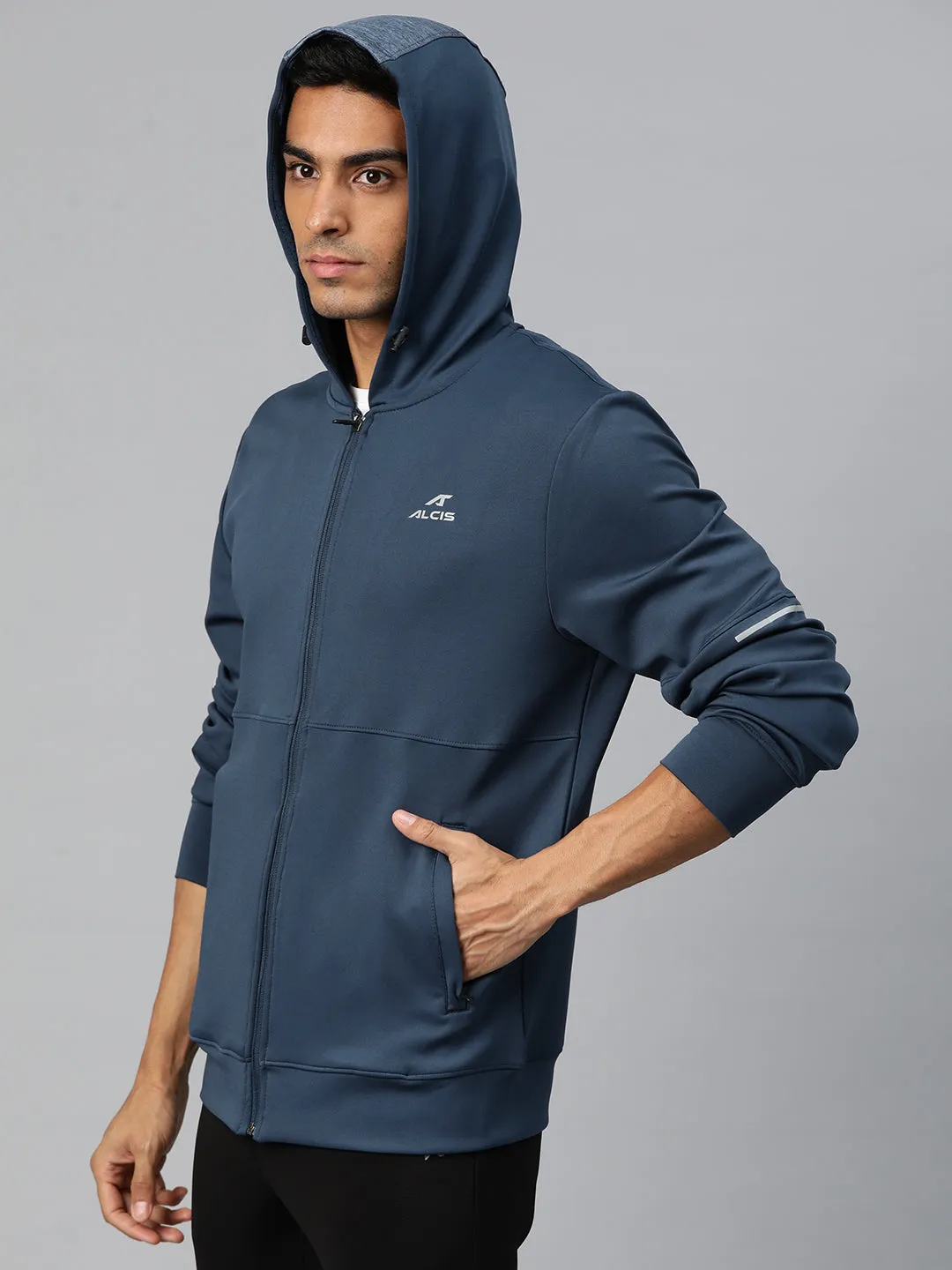 Alcis Men Training or Gym Open Front Jacket