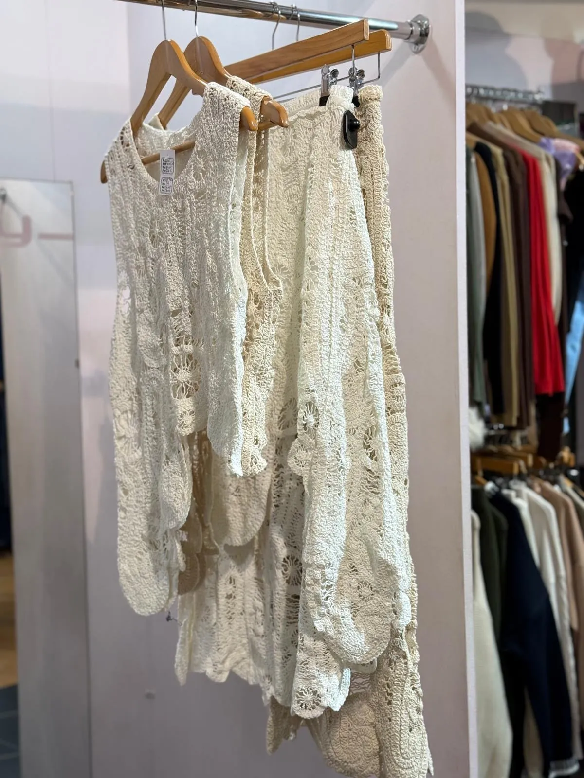 Annie Crochet Skirt Suit