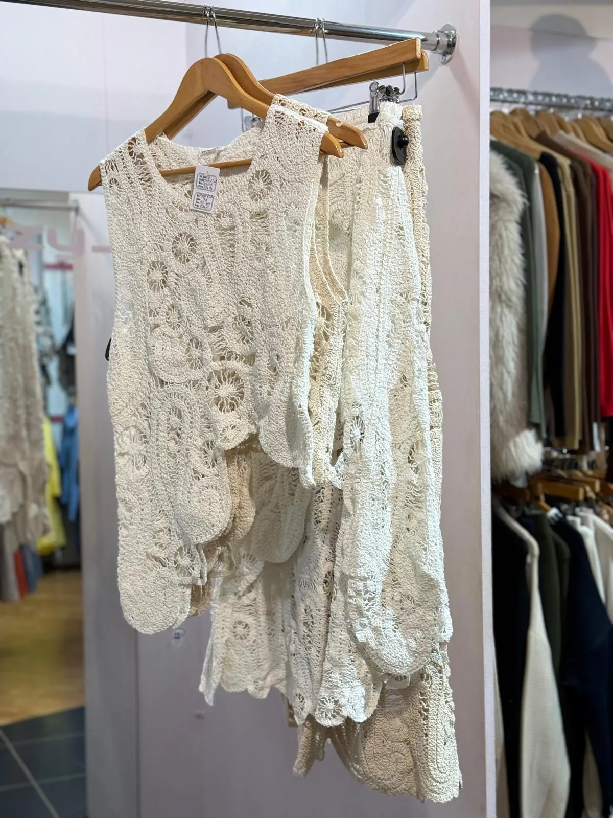 Annie Crochet Skirt Suit