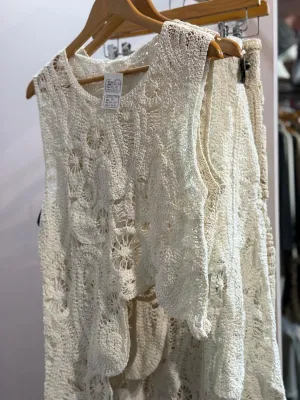 Annie Crochet Skirt Suit