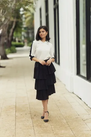 ARIA RUFFLE SKIRT IN BLACK