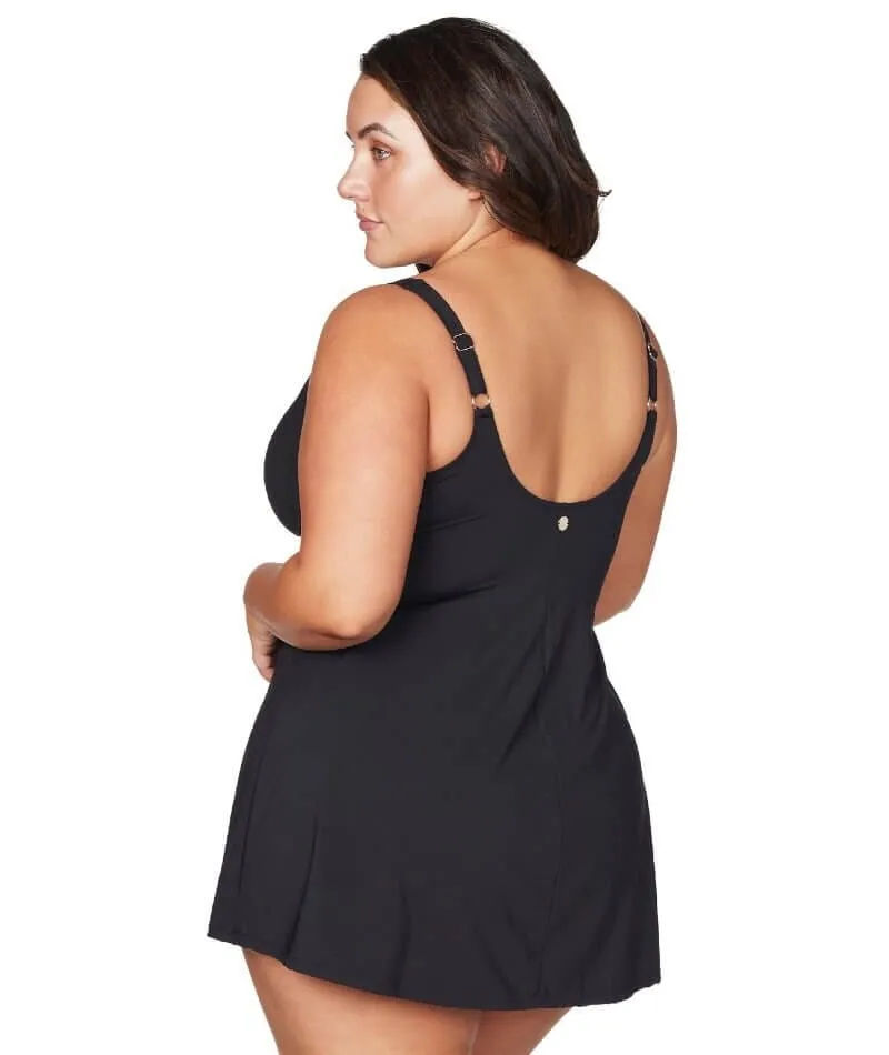Artesands Recycled Hues Delacroix Cross Over D-G Cup Swimdress - Black