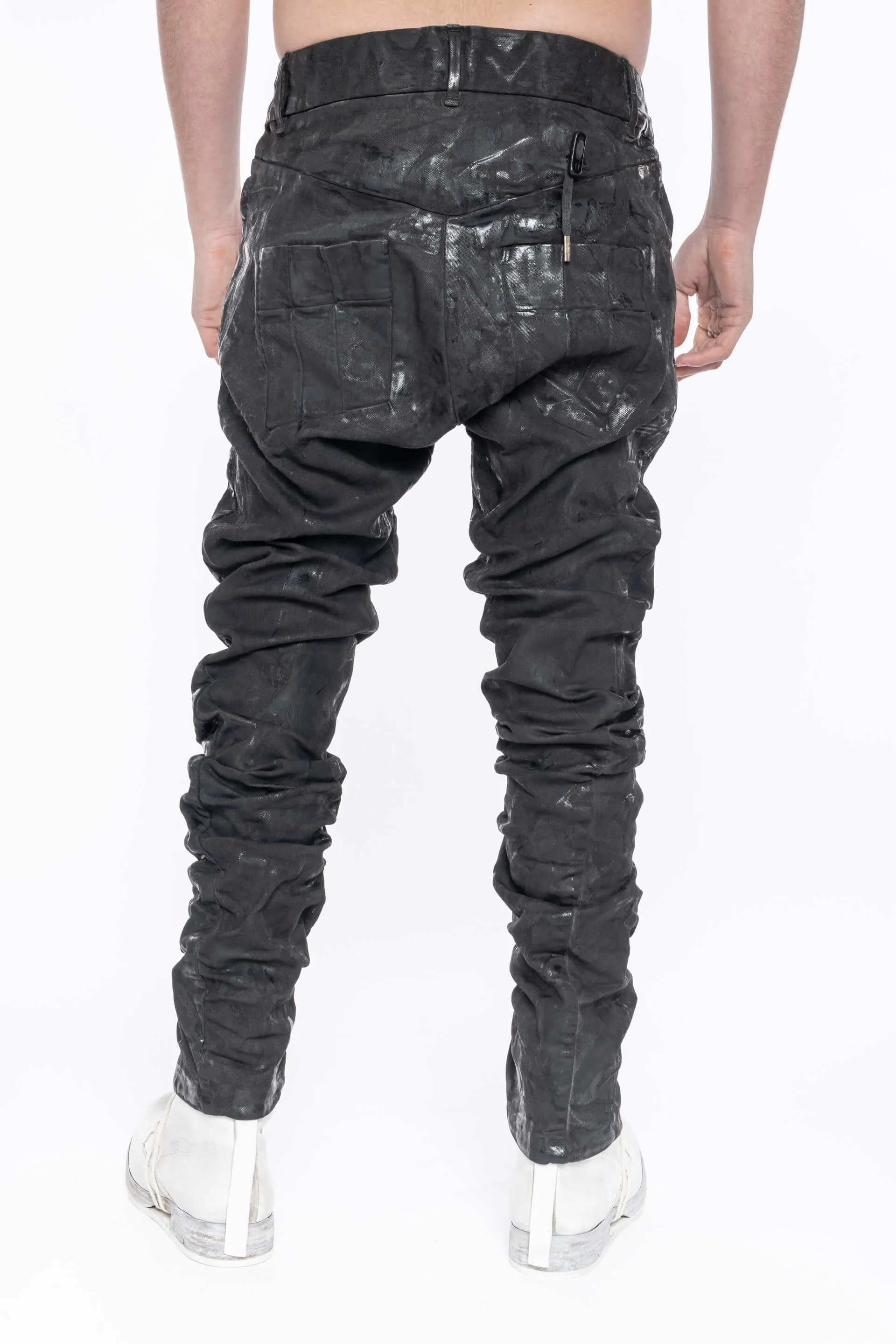 ASYMMETRIC-FRONT SKINNY TROUSERS