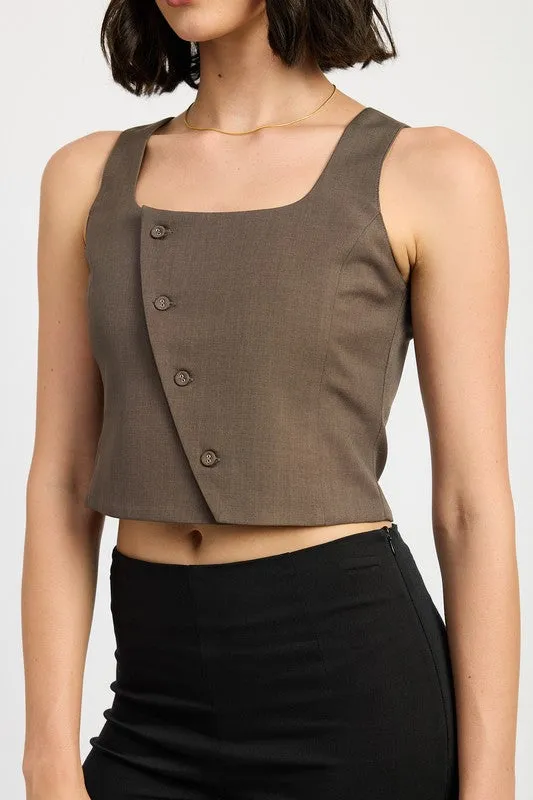 Asymmetric Vest Top