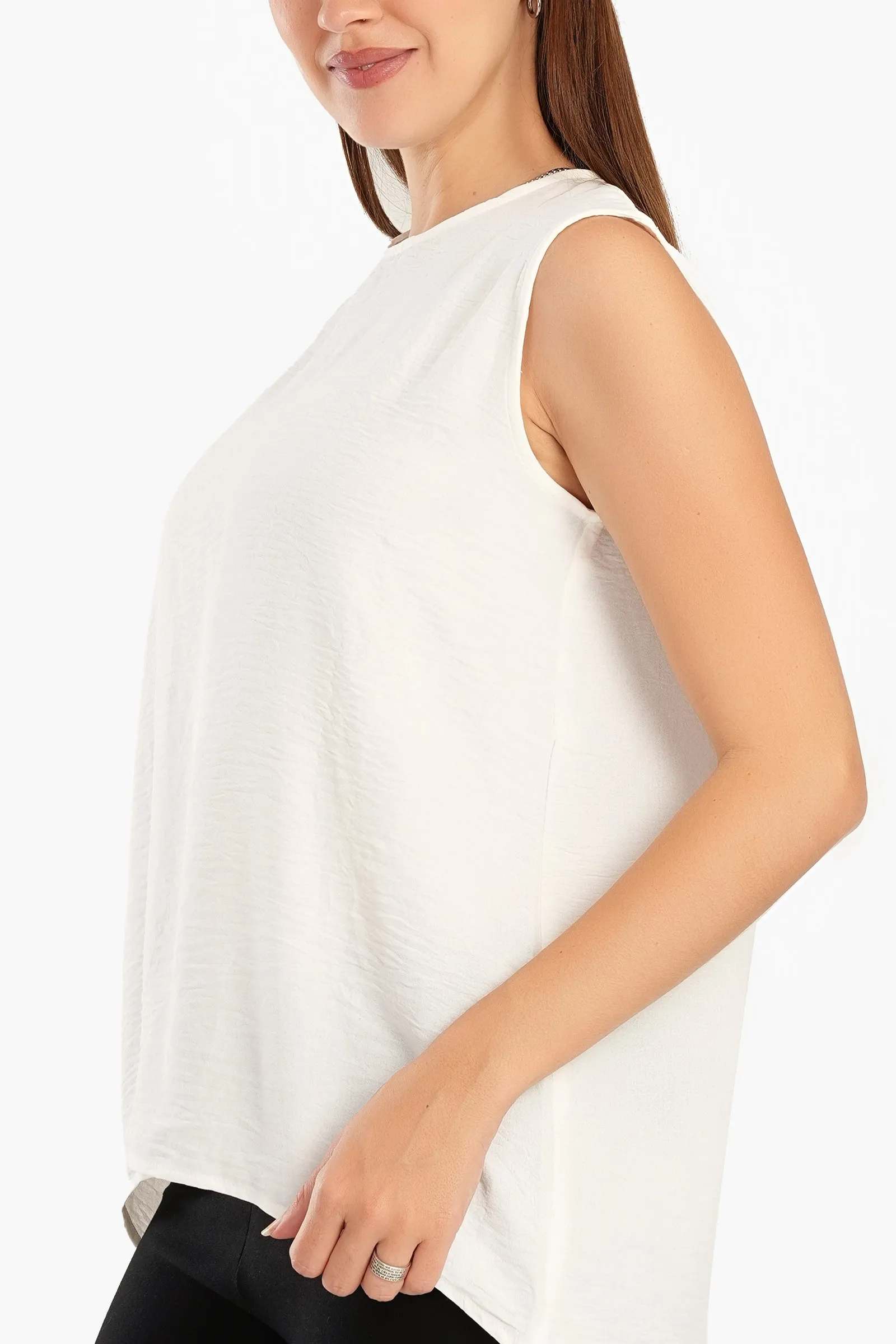 Asymmetrical Sleeveless Blouse