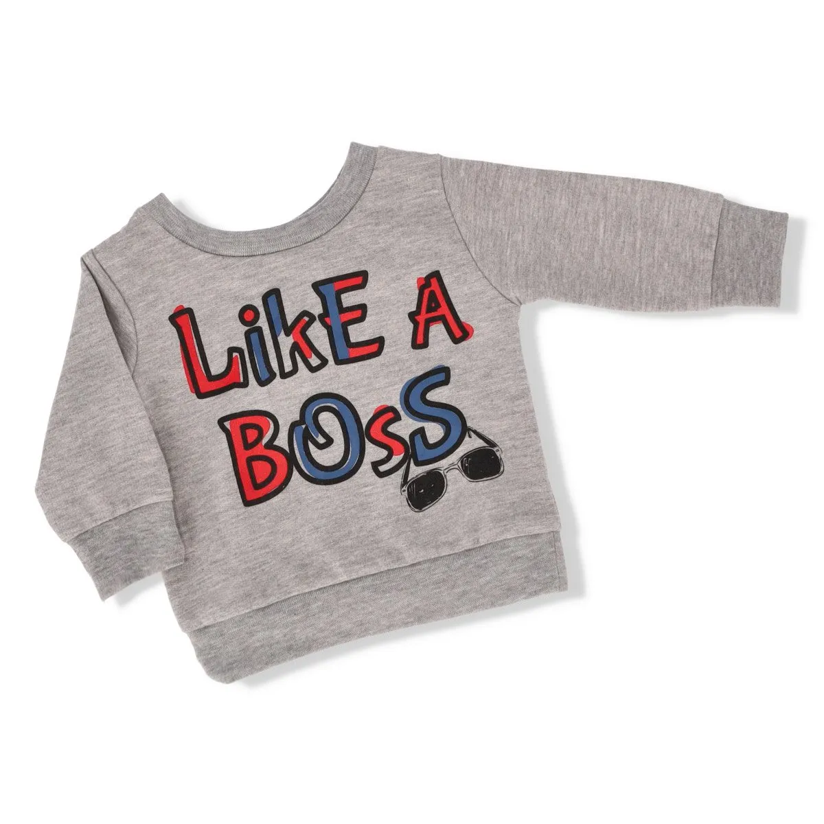 Baby Boys Born Cool Sweat Top - Grey Melange