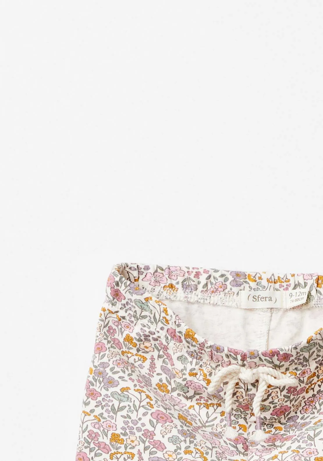 Baby Girl Floral  Trousers - Beige