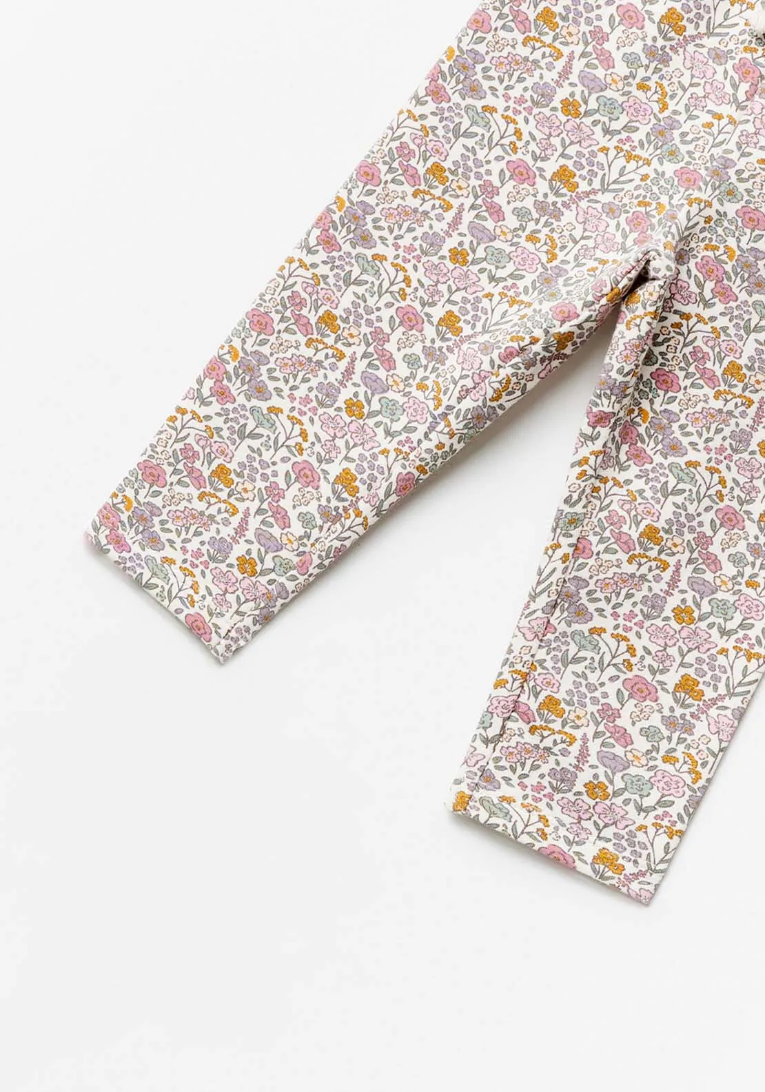 Baby Girl Floral  Trousers - Beige