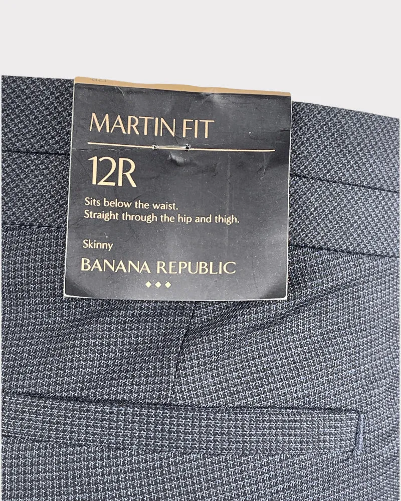 Banana Republic Dark Blue Grey Skinny Martin Fit Pants (W35)