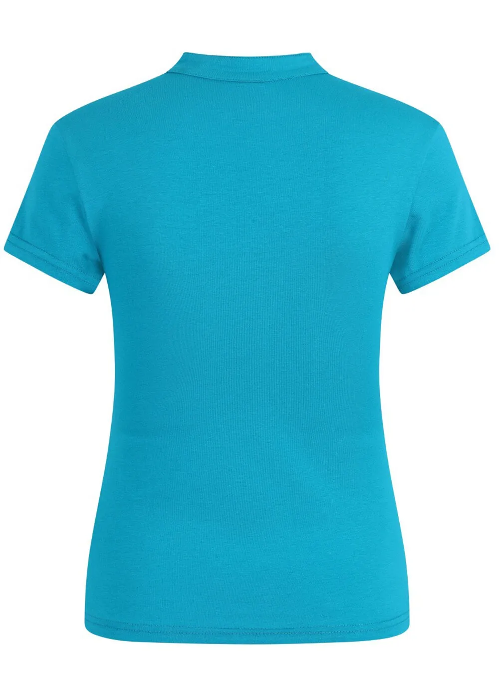 Banned Mandarin Collar 40's Top Turquoise