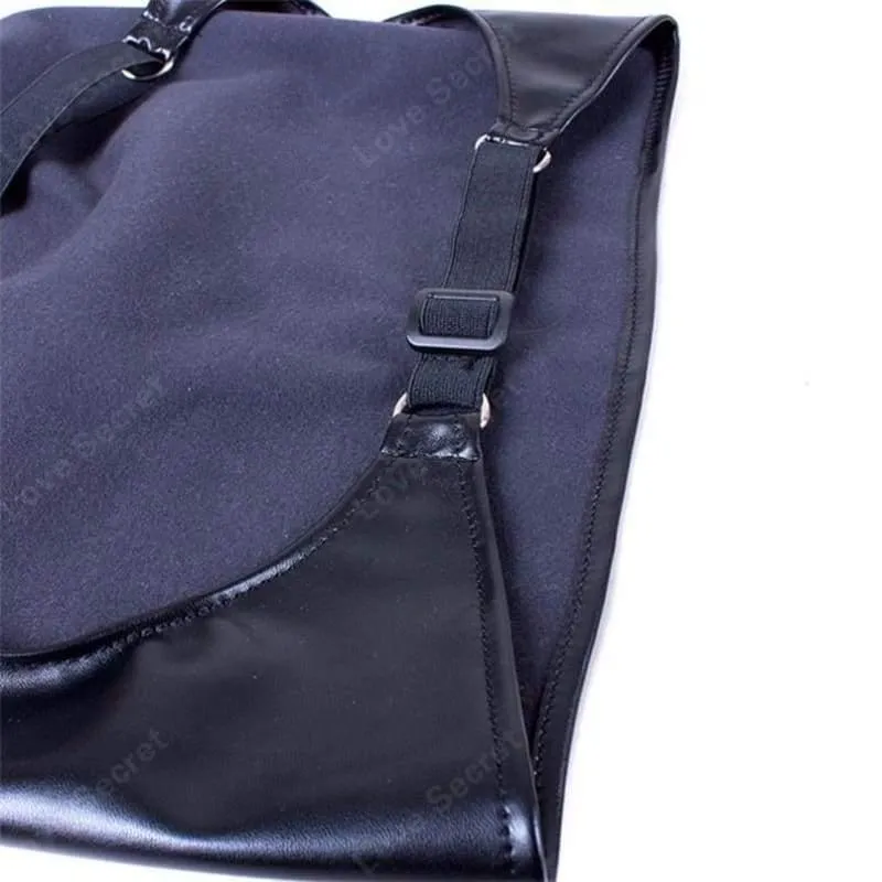 Bare Ass Punishment Skirt PU Leather Fetish Slave Spanking Leather Erotic Dress