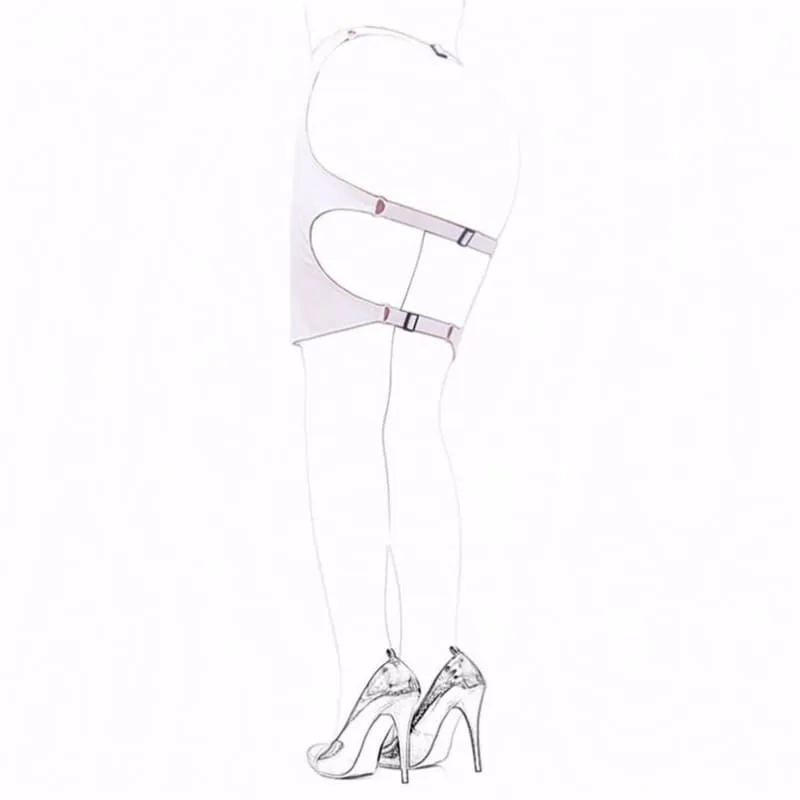 Bare Ass Punishment Skirt PU Leather Fetish Slave Spanking Leather Erotic Dress