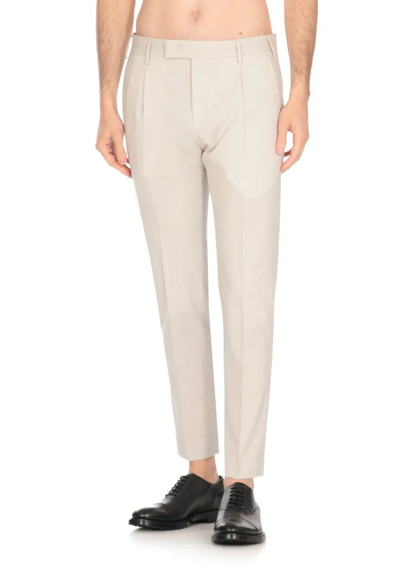 Beige Cotton Trousers