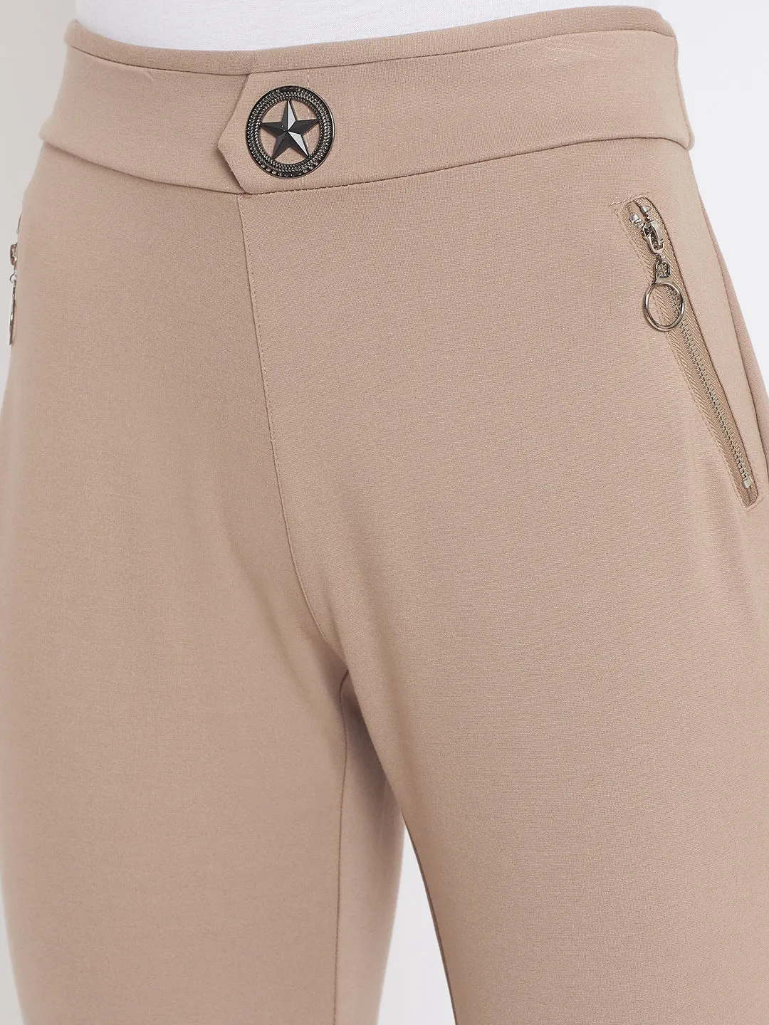 Beige Knitted Trousers