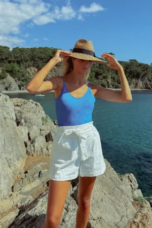 BELTED FLUID SHORTS