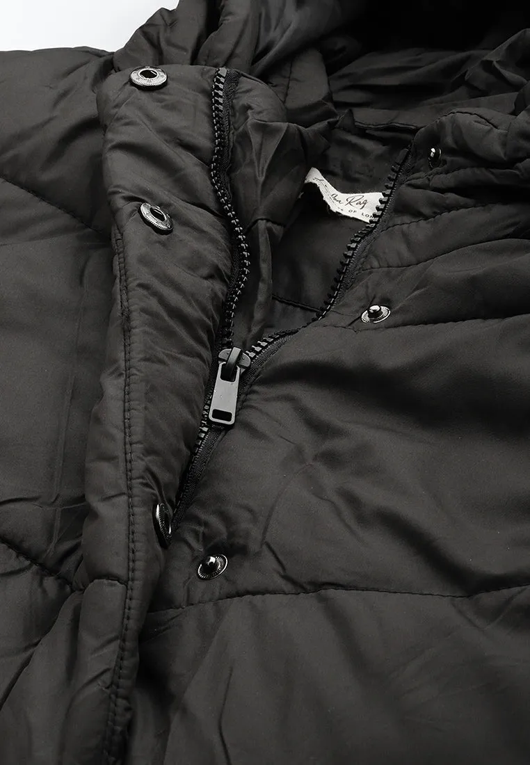 Belted Hooded Long Puffer Jacket By RUW