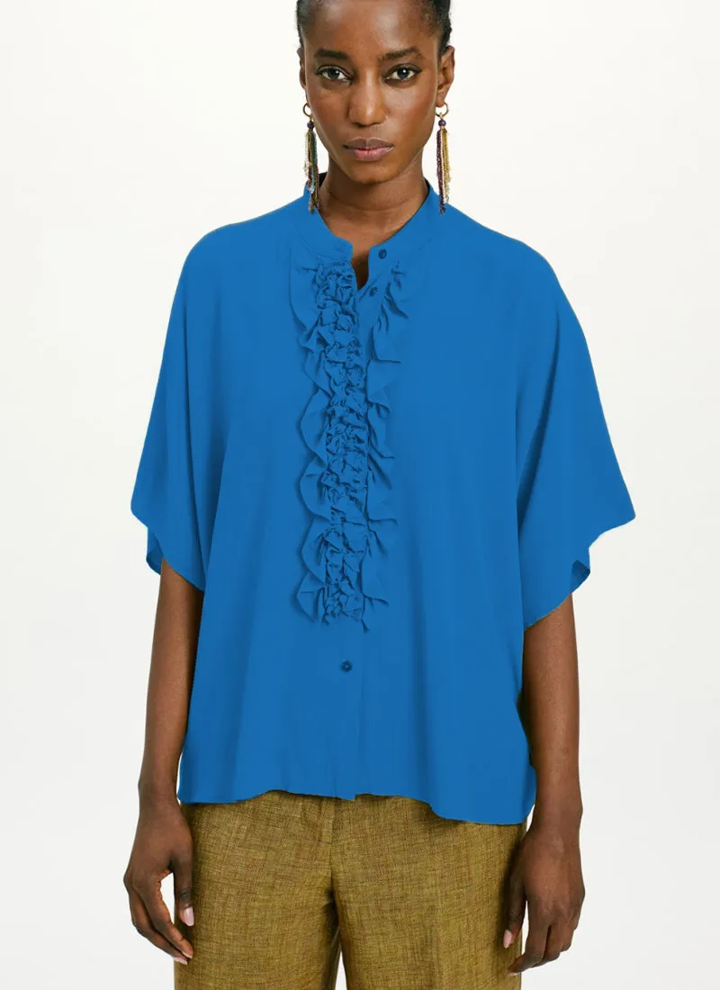 Berenice Ruffle Short Sleeve Blouse