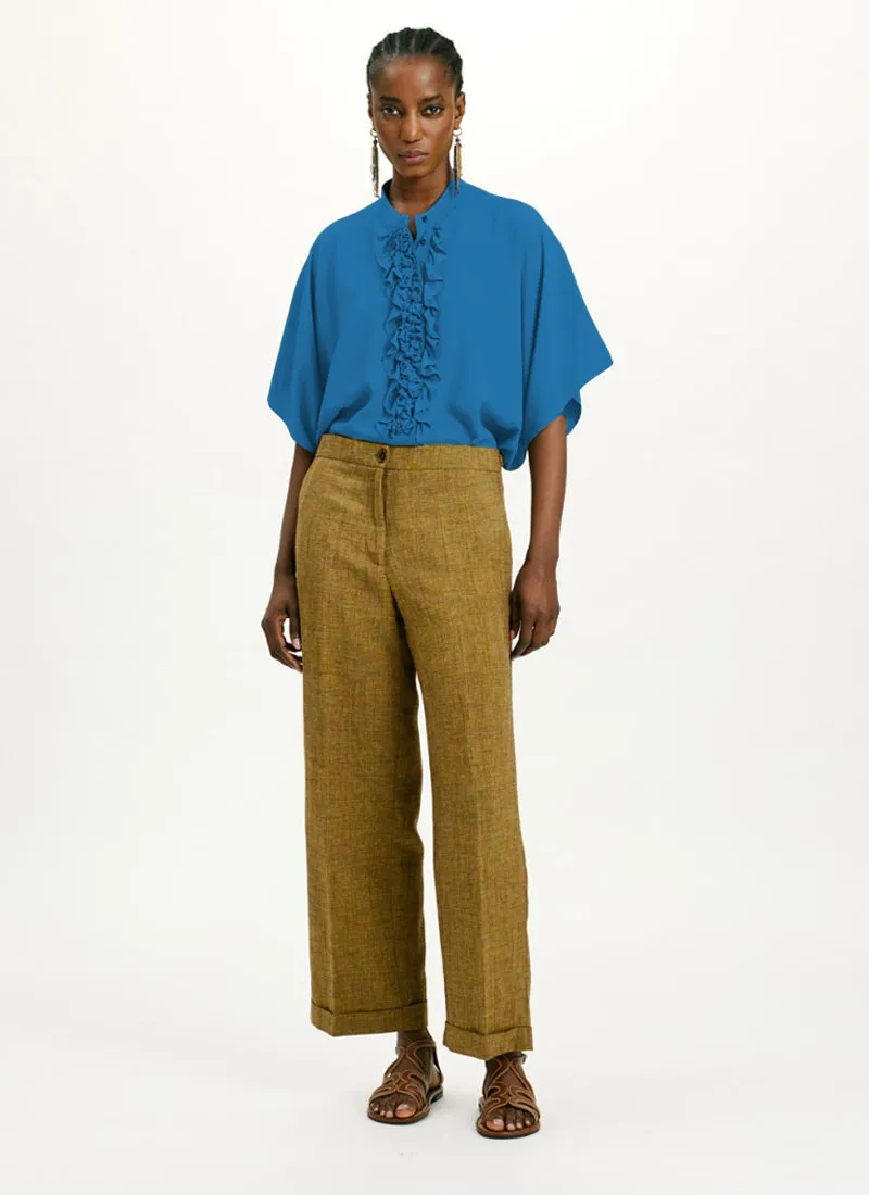 Berenice Ruffle Short Sleeve Blouse
