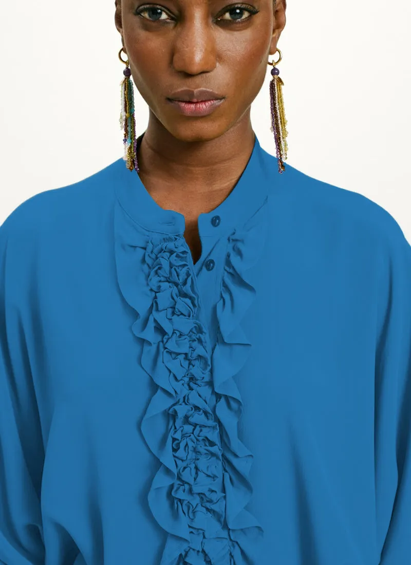 Berenice Ruffle Short Sleeve Blouse