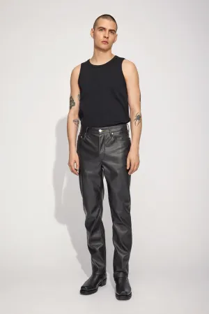 Bill Vegan Leather Trousers - Black