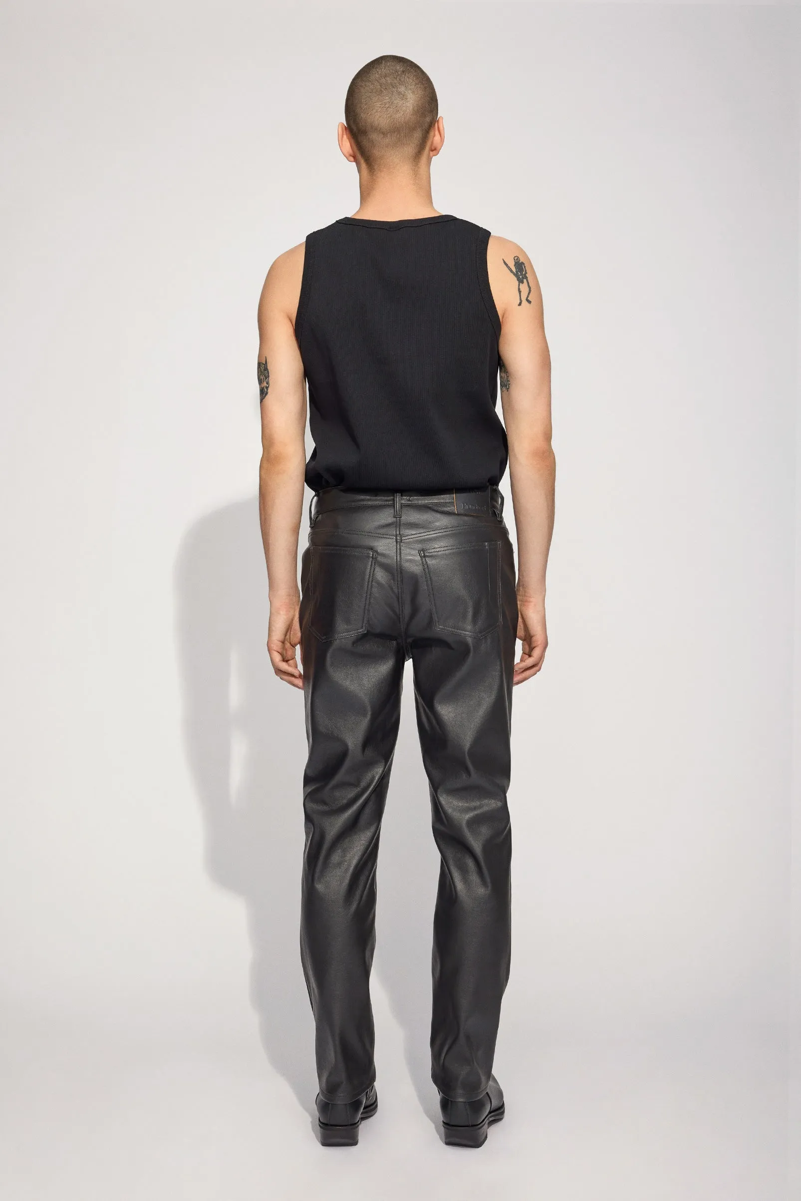 Bill Vegan Leather Trousers - Black