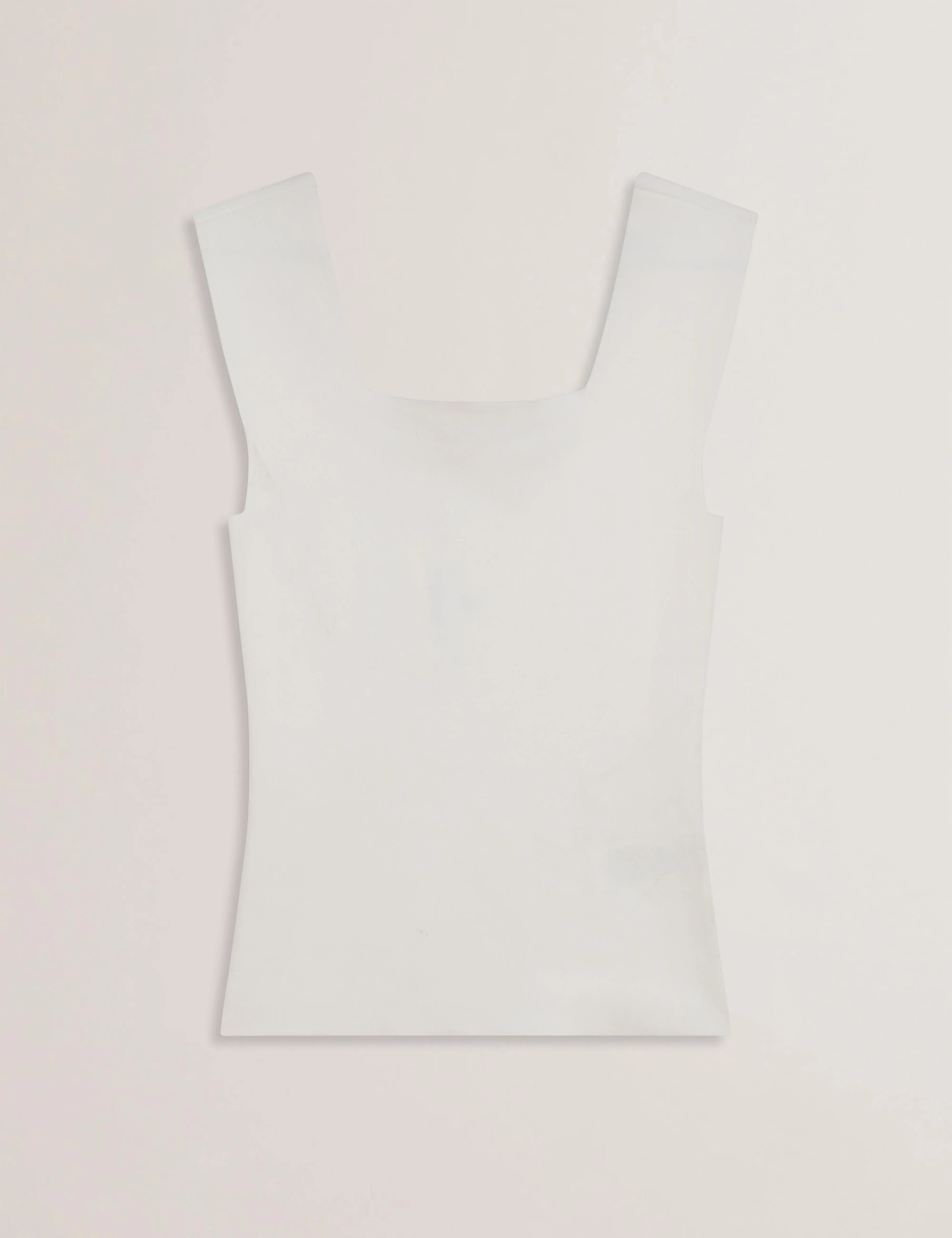 Binkkii Square Neck Sleeveless Knit Top Ivory
