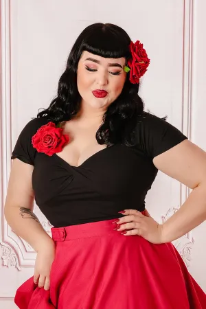 Black Tammy Twisted Top