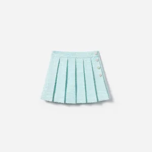 BLUE BOUCLE SKIRT
