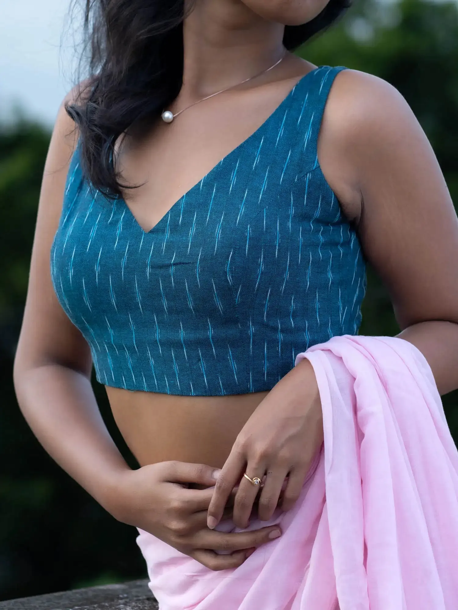 Blue Sette Sleeveless Blouse