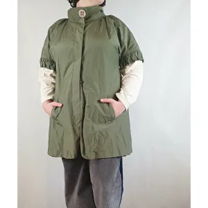 Body by Dainy Sawatzky pre-owned unique half sleeve green coat size XL (best fits size 14)
