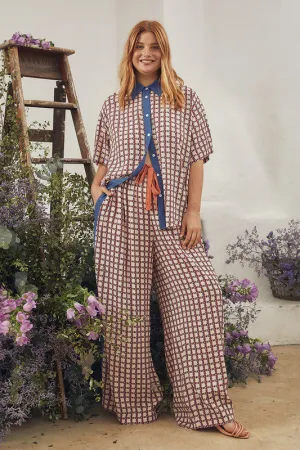 Bohemian Traders | Drawstring Pant in Cubist Check
