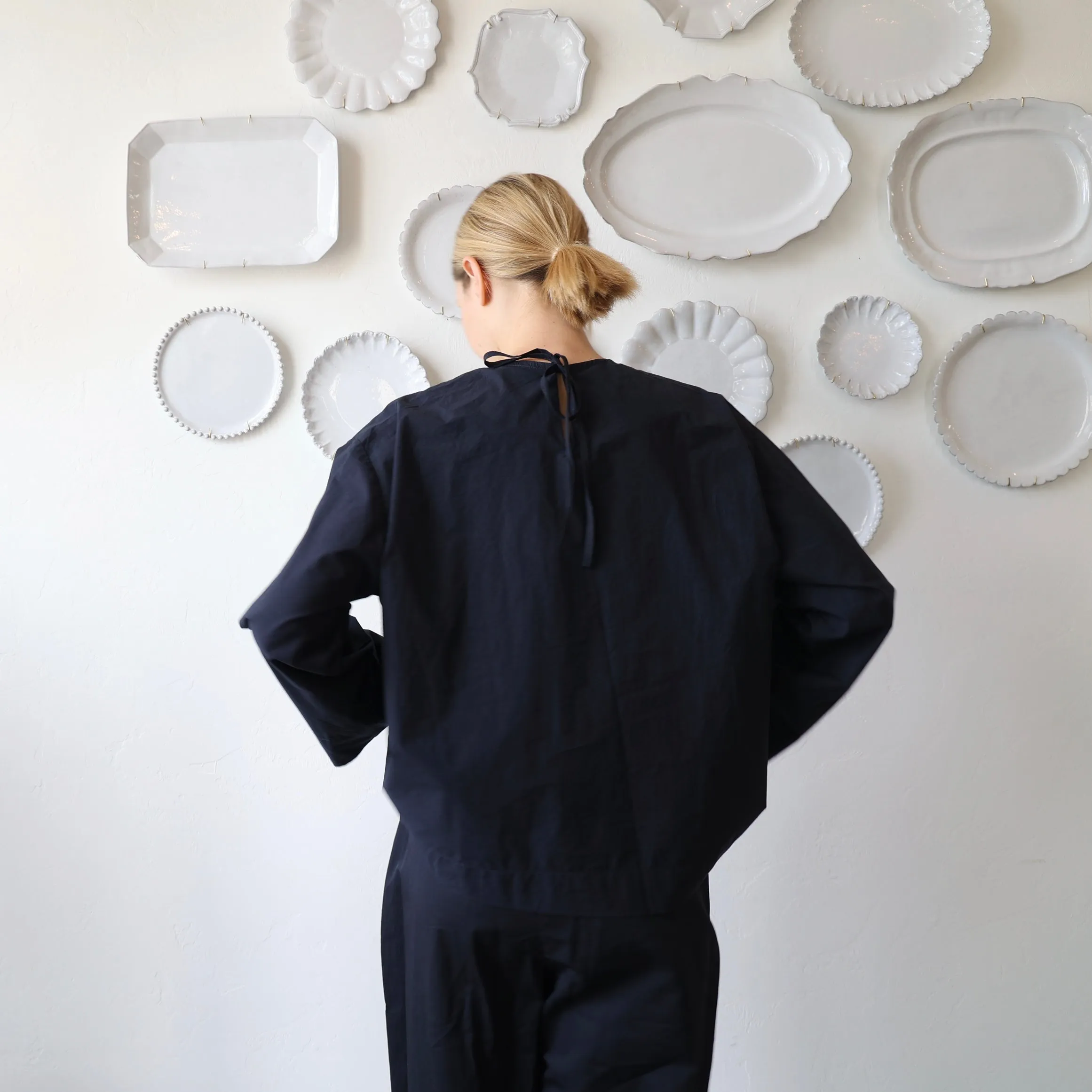 Bon Tie Back Shirt - Navy