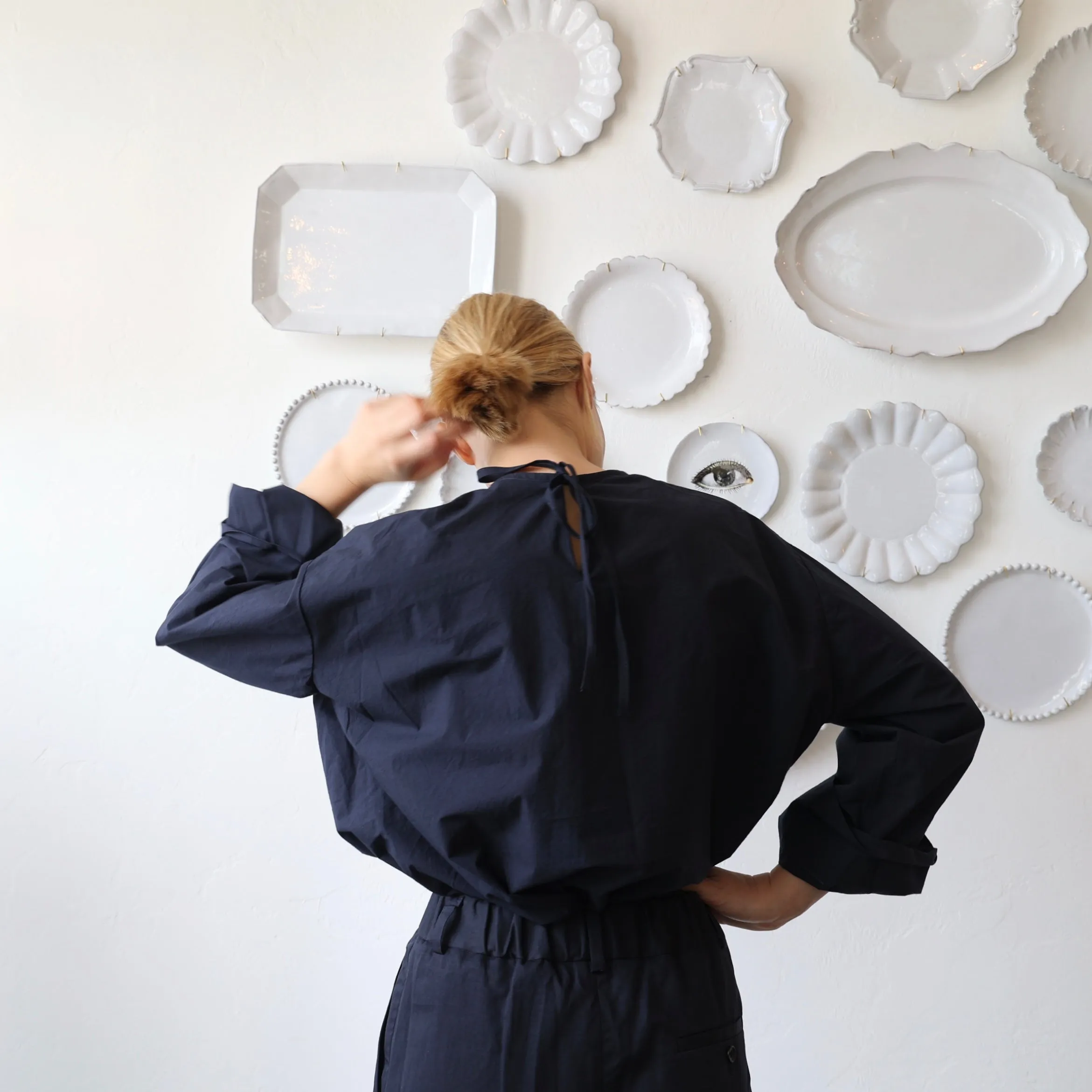 Bon Tie Back Shirt - Navy