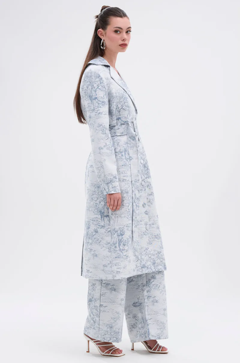 BOOKED N BUSY JACQUARD TRENCH