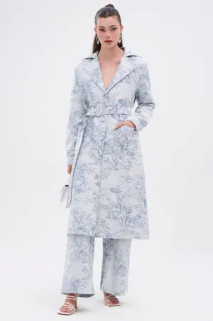 BOOKED N BUSY JACQUARD TRENCH